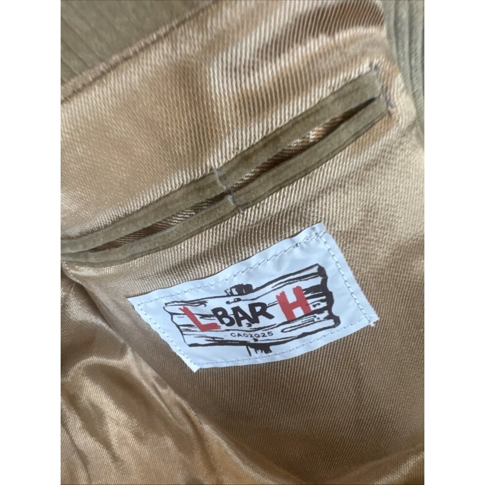 Vintage L-Bar-H Western Corduroy Sport Coat Blazer Tan Western USA Made‎ 38R - Picture 6 of 12
